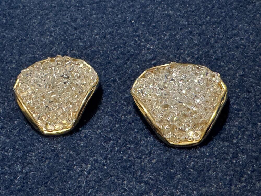 Vintage S.G. Dior Clear Acrylic Rhinestone Shoe Clips 80’s